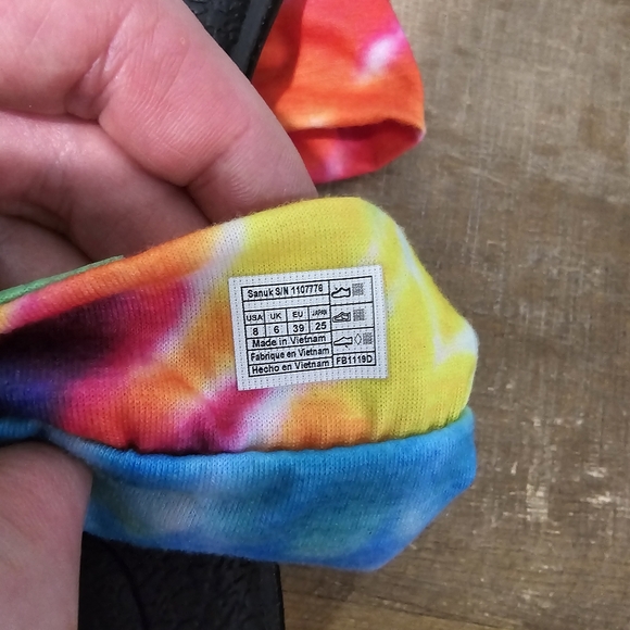 Grateful Dead X Sanuk Yoga Sling Hiking Festival Dead Head Tie Dye Sandals 8 - Picture 4 of 4